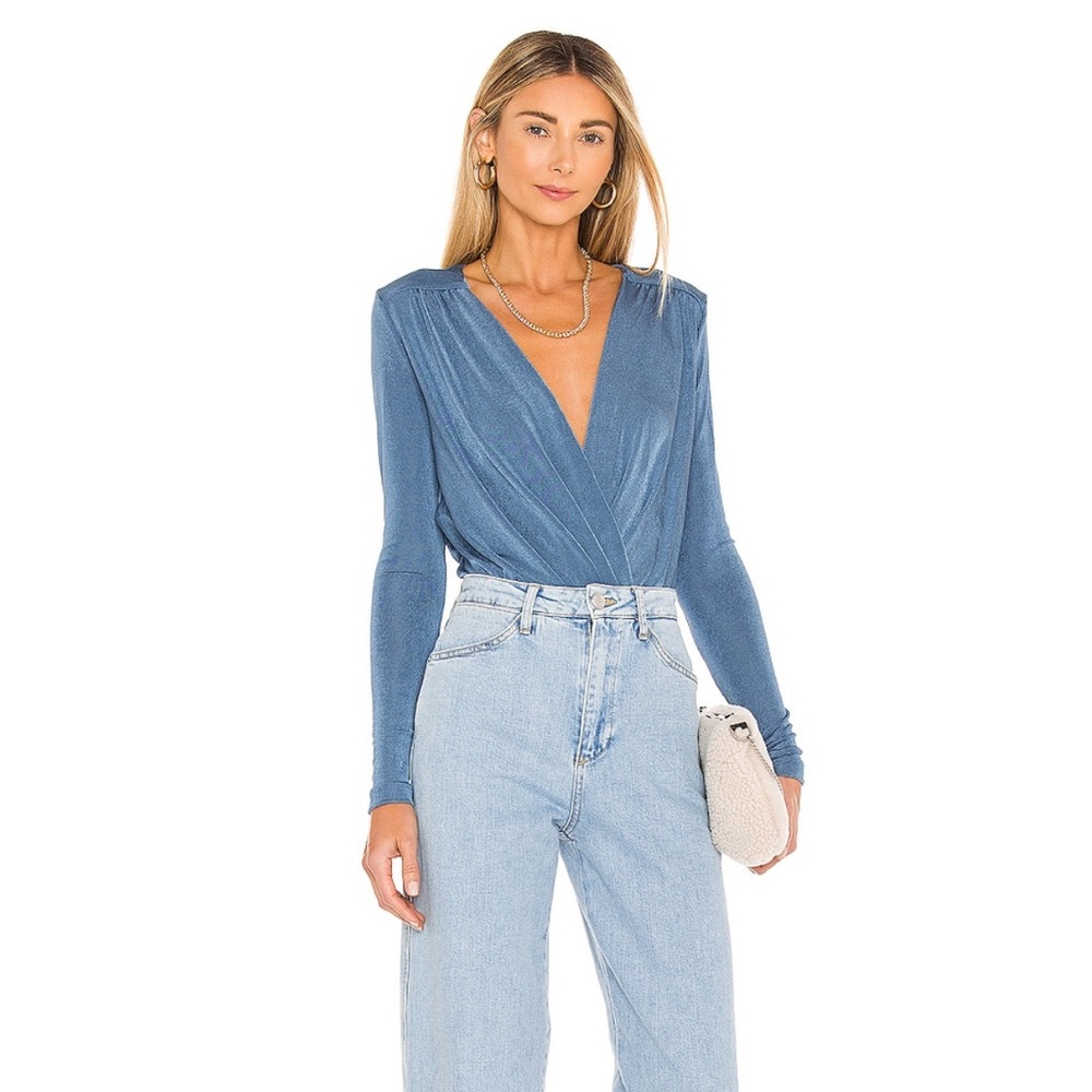 Free People X Revolve Turnt Copenhagen Blue Bodysuit